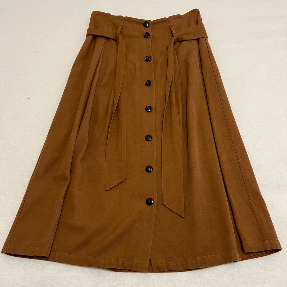 Sezane Cognac Skirt Size 36 - Gently worn like new